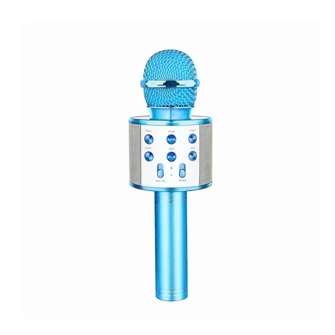 blue Bluetooth беспроводной микрофон динамик ручной микрофон караоке микрофон музыкальный плеер для вокала, с рекордером KTV караоке микрофон - Цвет: blue