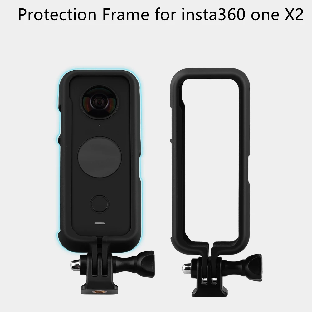 

for Insta360 One X2 Protection Frame Cameras Expansion Frame with Cold Shoe Camera Vertical Cage Holder Adapter Mount for One X2