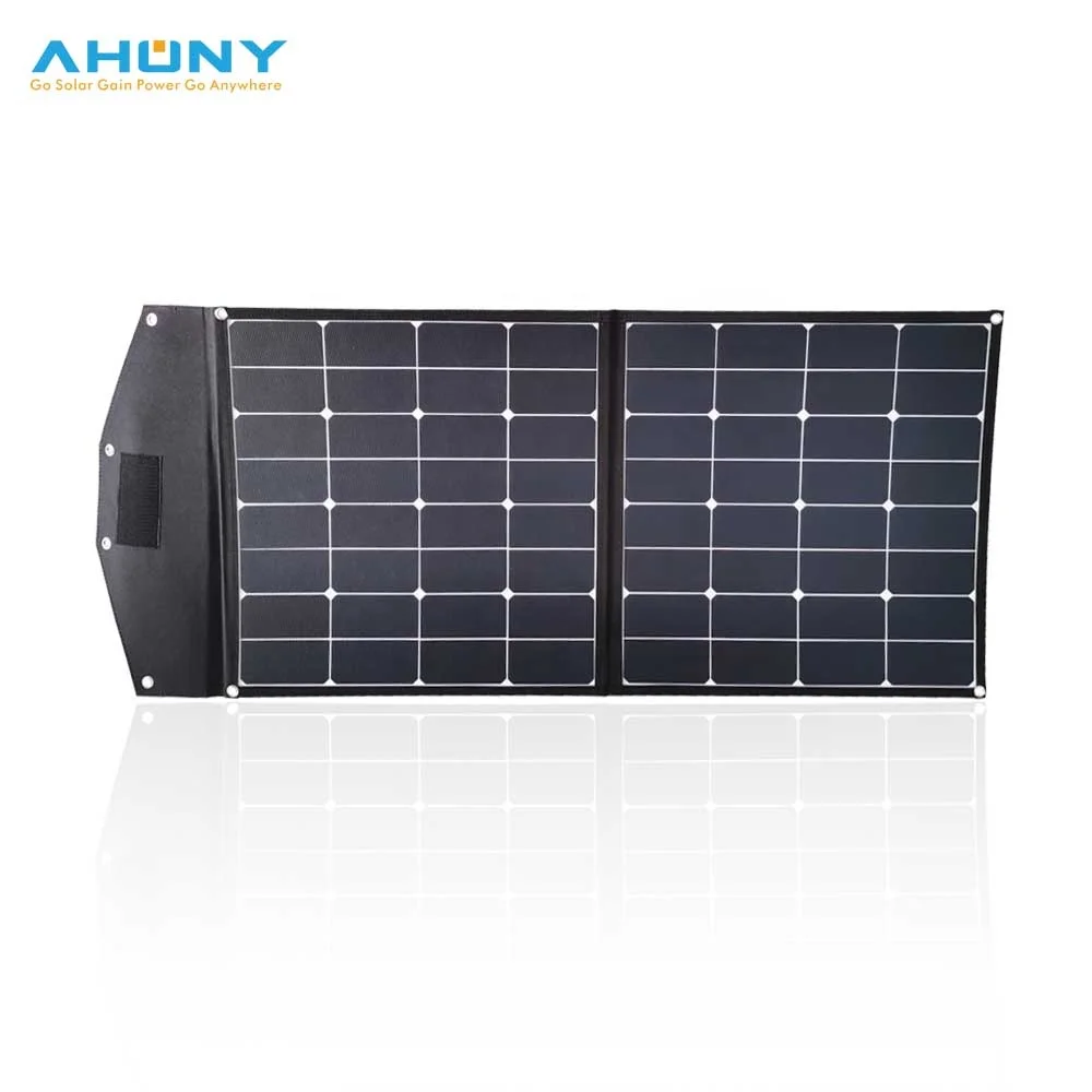 

ETFE 100w portable foldable solar charging kit suitcase with battery clips mc 4 for portable solar generator lithium battery rv
