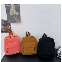 winter mini corduroy backpack fashion women backpack pure color women backpack teenger girl phone bags female fashion bagpack