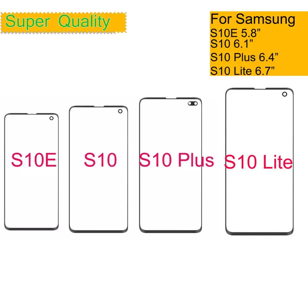 10 шт./лот для Samsung Galaxy S10 S10E рlus Lite сенсорный экран передняя внешняя стеклянная