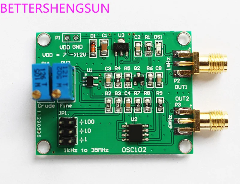

1KHz-to-210MHz adjustable radio frequency generator module