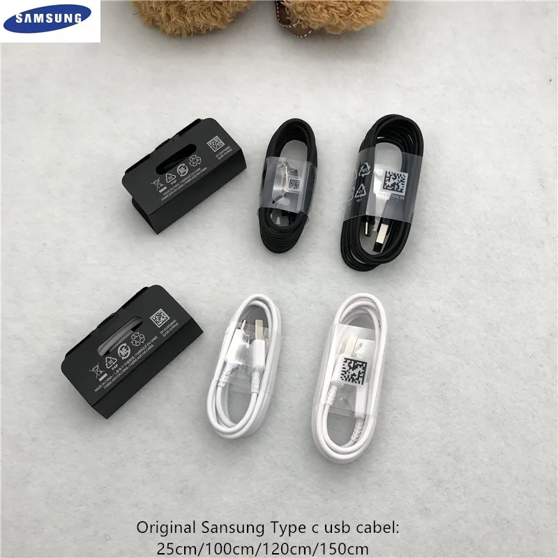 Оригинальный USB кабель SAMSUNG S10 S9 S8 Plus Type C 25/100/120/150 см 2 А для быстрой зарядки и