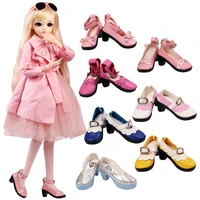 ucanaan 13 bjd dolls accessories 1 pair of 8cm pu shoes high heels doll shoes fit 60cm doll boots accessories toys