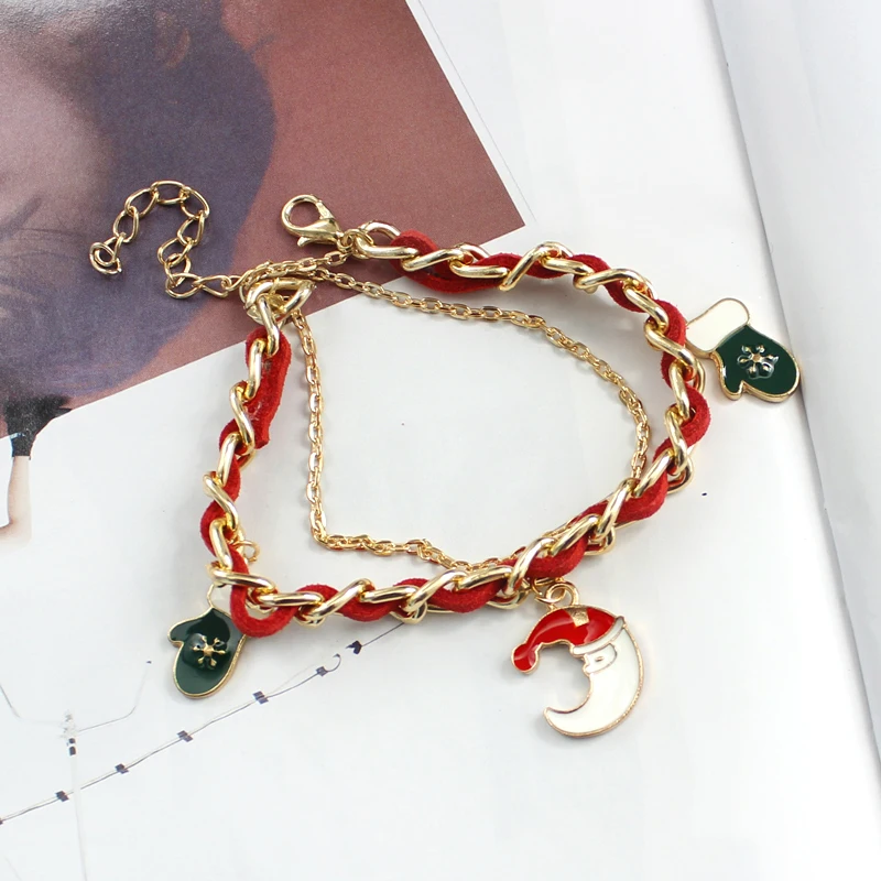 Новый новогодний браслет серии металлический сплав Рождественский