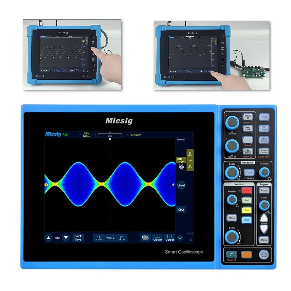 

Портативный осциллограф STO2202C Micsig, умный цифровой осциллограф 300 МГц 2GSa/s