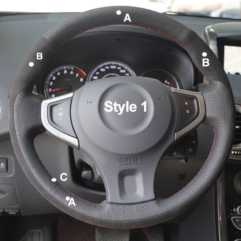 DIY крышка рулевого колеса автомобиля Оплетка на руль Volant замша для Renault Koleos 2009-2013 samsung QM5