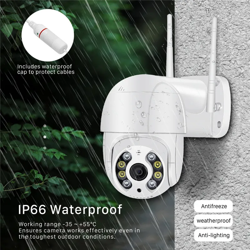 IP-камера QZT 5 Мп PTZ Wi-Fi ночное видение | Безопасность и защита