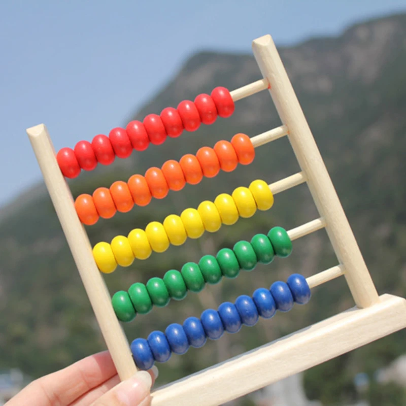 

Детские математические игрушки деревянные Abacus красочные маленькие цифры счетные бусины Детские игрушки математическое обучение ранняя ра...