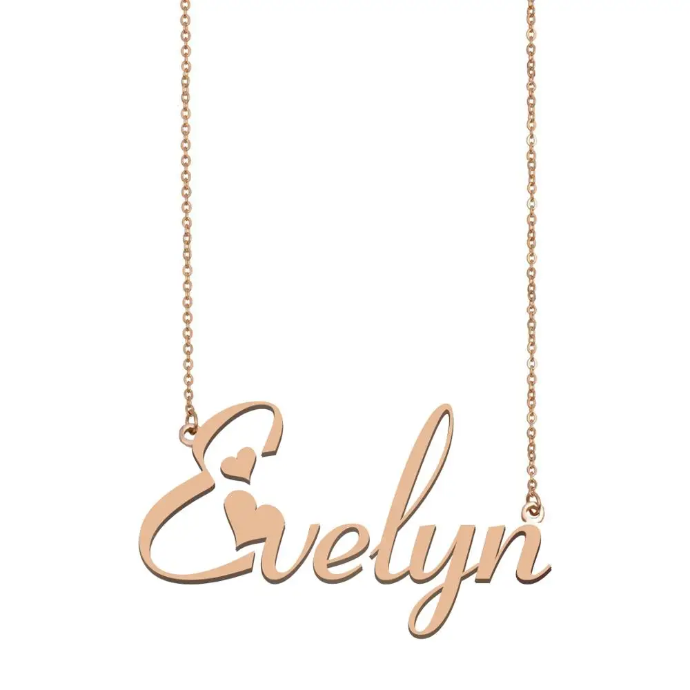 

Evelyn Name Necklace , Custom Name Necklace for Women Girls Best Friends Birthday Wedding Christmas Mother Days Gift