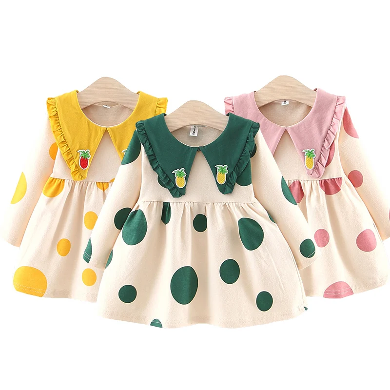 Новая весенне-осенняя рубашка для девочек детское платье принцессы с длинными