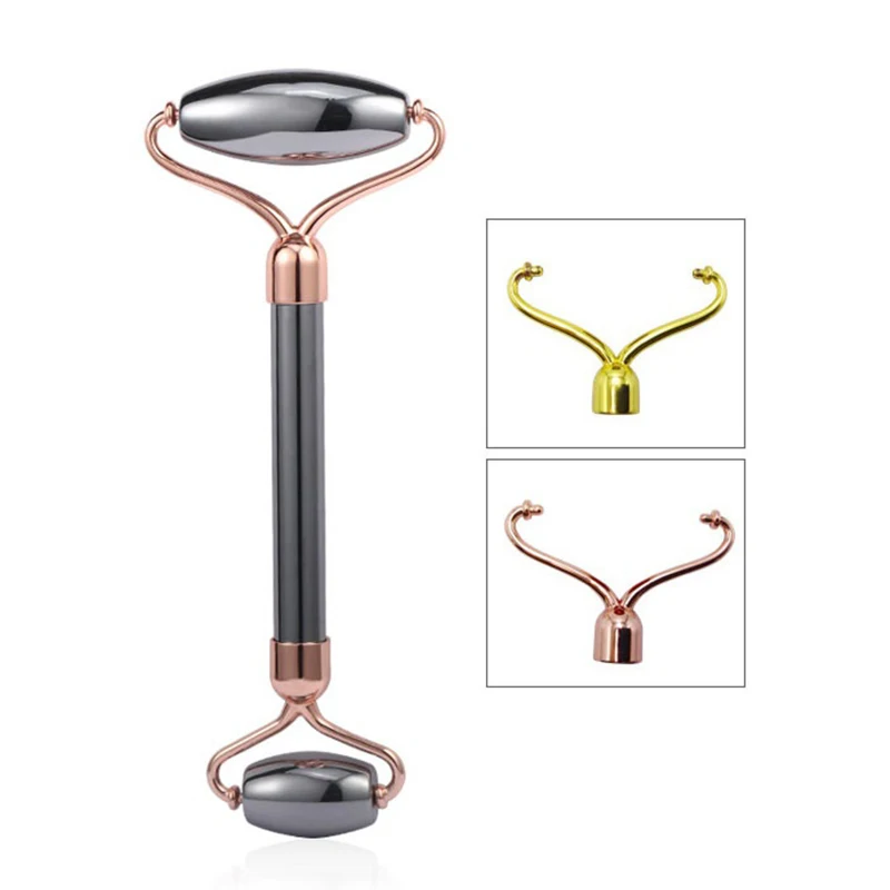 Jade Guasha Roller Natural Terahertz Energy Stone Massage Eye Face Neck Thin Facial Massage Lift Relax Slimming Anti WrinkleTool