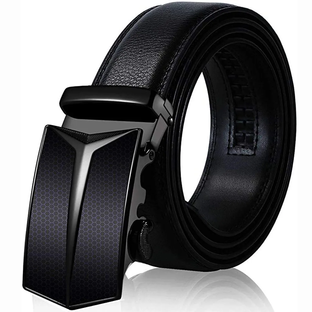 Ремни 2020 Летний Новый мужской ремень скользящий кожаный Трещоточный с
