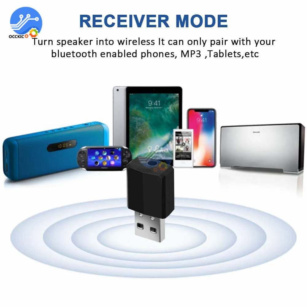 Bluetooth 5,0 аудио приемник адаптер беспроводной передатчик Bluetooth стерео AUX Музыкальная подвеска RCA USB 3,5 мм разъем для ТВ ПК автомобиля