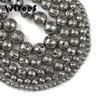 WLYeeS бусины с натуральным камнем, покрытые старинным серебром, круглые бусины россыпью 4, 6, 8, 10, 12 мм, мужские шармы, изготовление ювелирных изделий