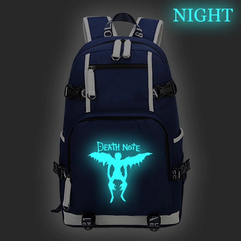 Japan Anime Death Note Printing Backpack Teens Kids Boys Girls School Bags Children Laptop Luminous Travel Bag | Багаж и сумки
