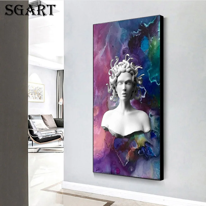 

Funny Sculpture of David Canvas Posters Graffiti Art Canvas Painting On The Wall Modern Funny Portrait Pictures Home Decor