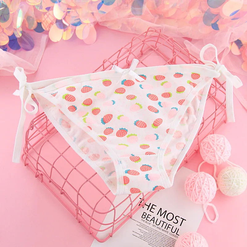 Первая шапка в сине белую полоску Second yuan Бандажное нижнее белье из чистого хлопка