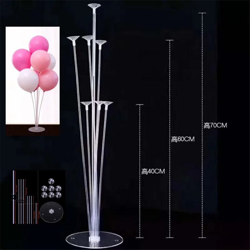 7 Tubes Balloons Stand Balloon Holder Column Confetti Baby Shower Kids Birthday Party Wedding Decoration Supplies | Дом и сад
