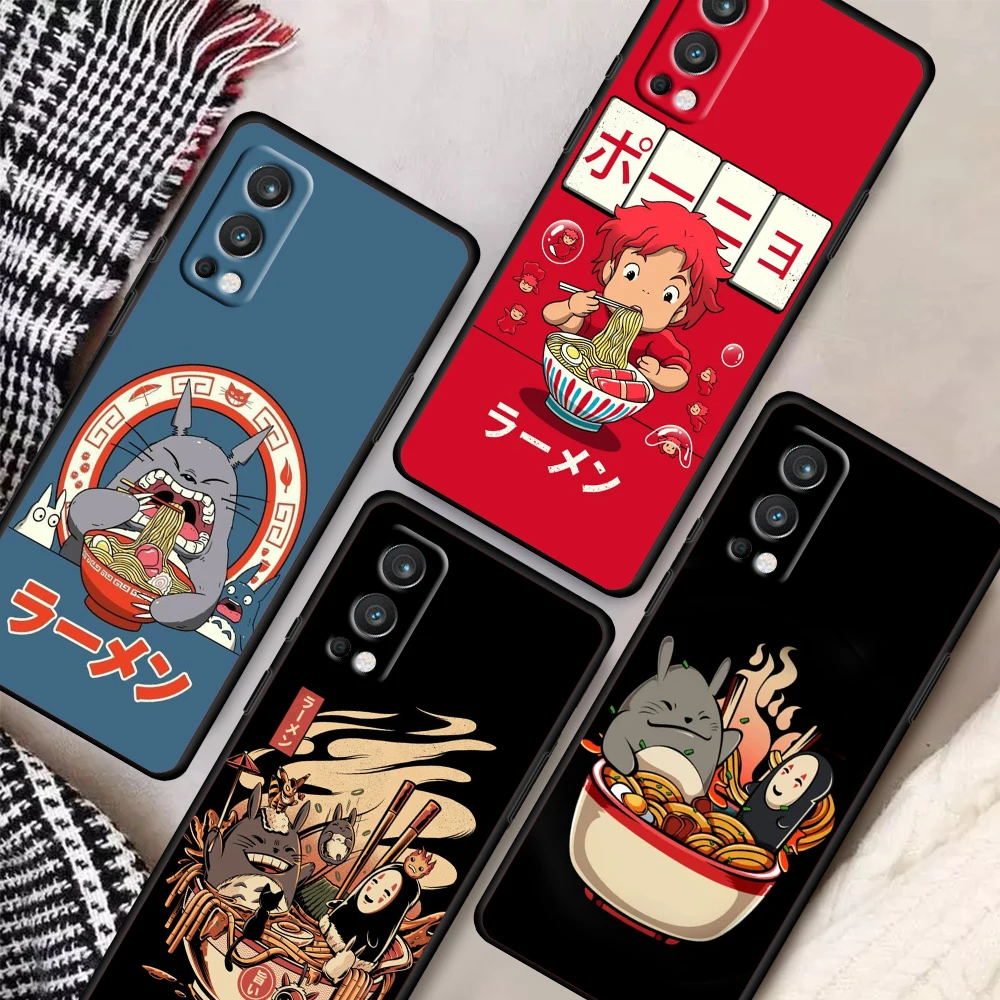 

Hot Japanese Anime Totoro For OnePlus Nord 2 CE N10 9Pro 8Pro 8T 7T 7 6T 6 5T 5G Silicone Shell Black Phone Case Cover