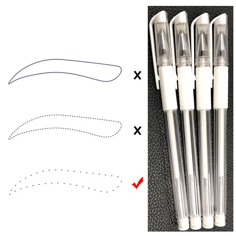 Принадлежности для микроблейдинга 50 шт. белый маркер татуировки Перманентный