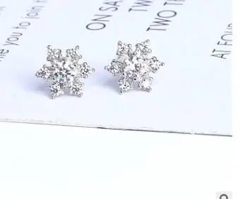 

11/11-O Best Quality 925 Sterling Silver Stamp Cubic Zirconia Women Engagement earring Wedding Jewelry