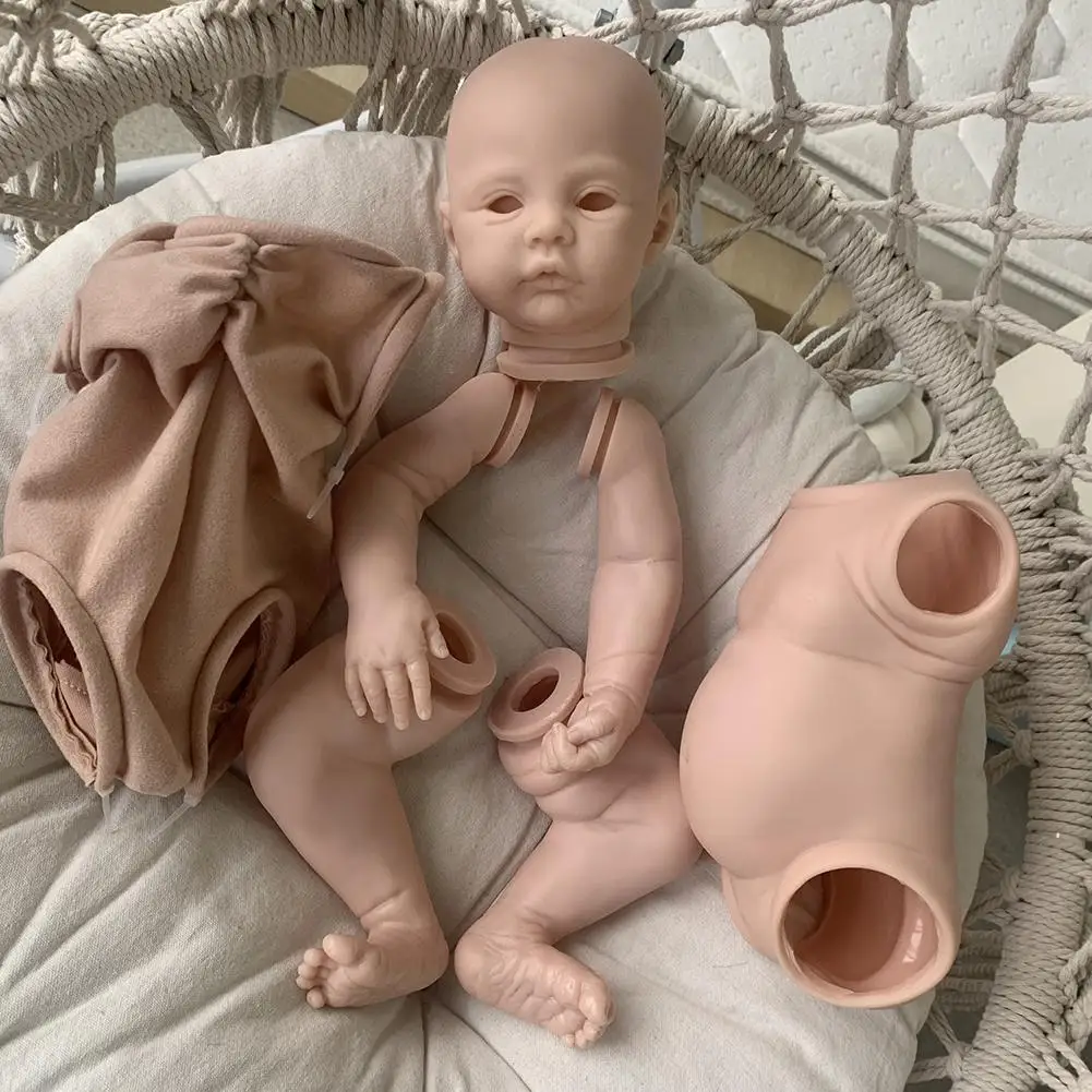 

17 Inch Realistic Reborn Doll Kits Soft Silicone Sleeping Gift Birthday Color Fresh Dolls Lifelike For Girls W5G1