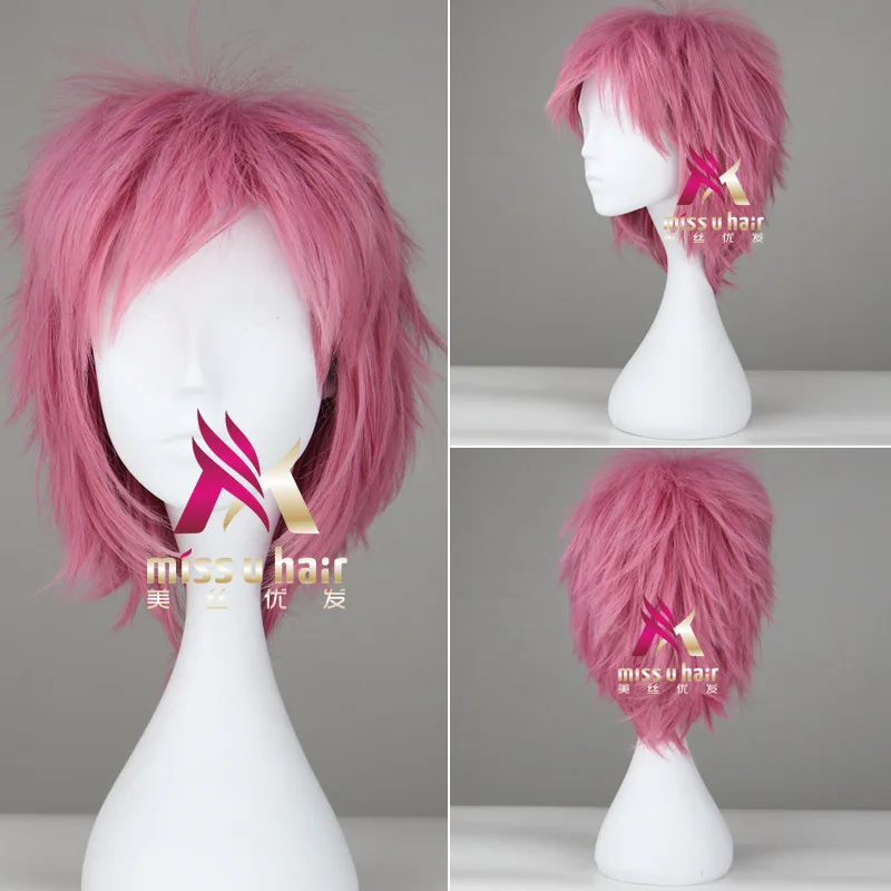

Japan and South Korea Wig Air Bang Paragraph With Daily Harajuku Pink Marui Bunta Cosplay Wig 100% High Temperature Fiber