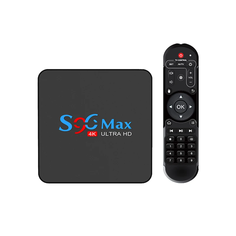 S96 MAX Android 9 0 ТВ приставка 4 Гб ОЗУ 32 Смарт медиаплеер RK3318 Четырехъядерный 4k HDR