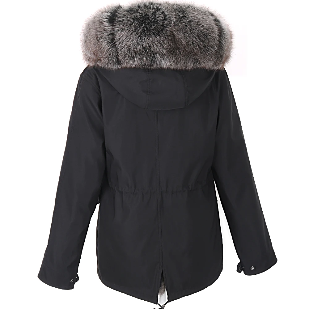 short winter jacket women parka real fur coat waterproof big natural fox fur collar hooded rabbit fur liner streetwear