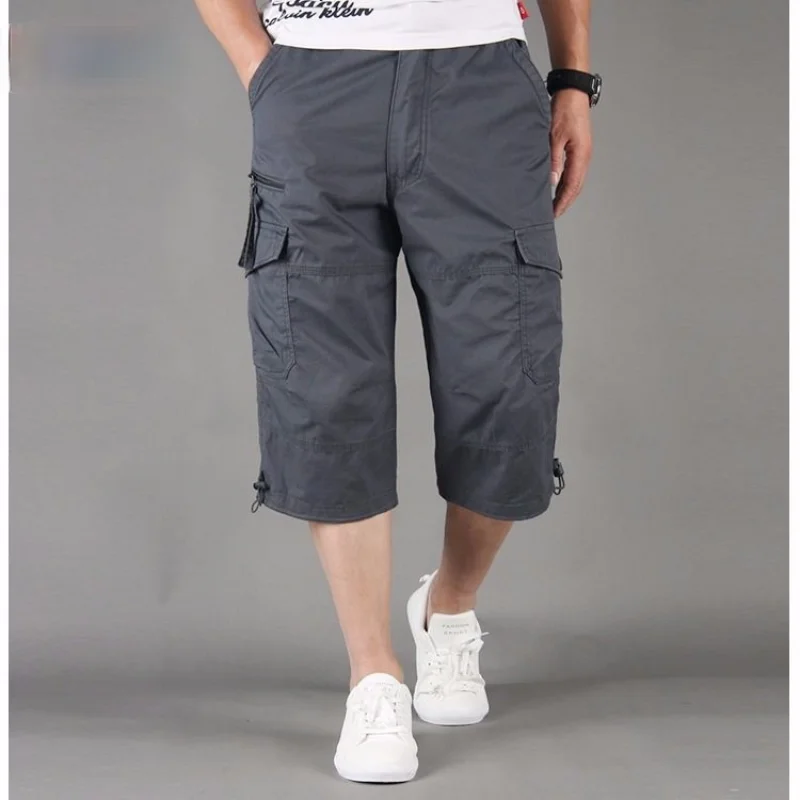 

Trousers Men Summer Pants 2021 Mens Casual Cargo Workwear Pants Men Solid Color Breathable Pocket Trousers