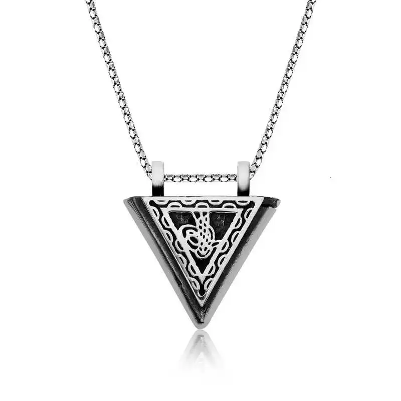

Real Silver 925 Jewelry Silver Tuğralı Amulet Necklace