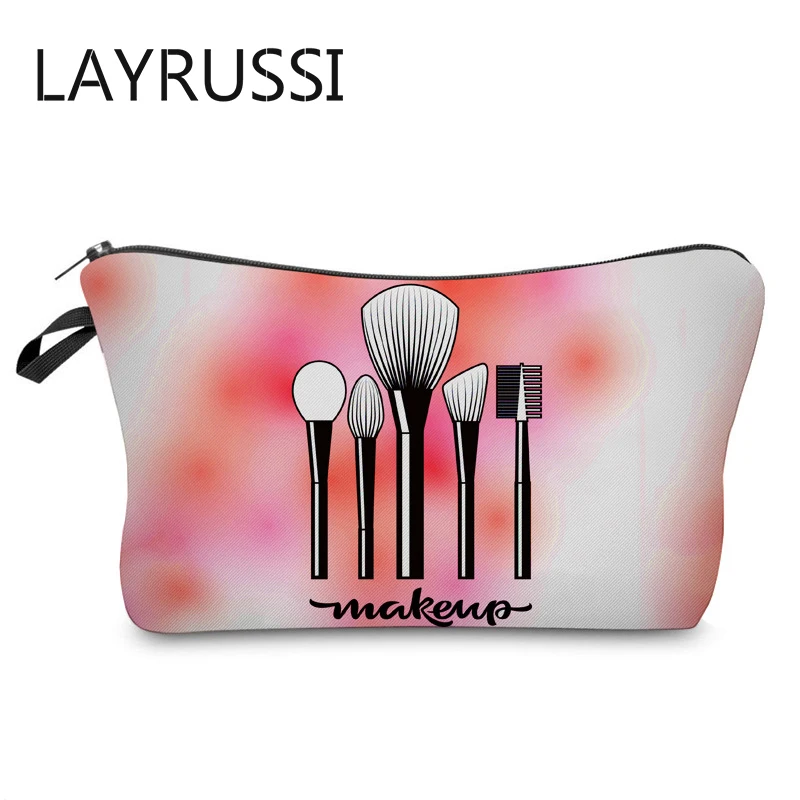 

LAYRUSSI Women Travel Cosmetic Bag Portable Zipper Make Up Bags Girl Makeup Case Beauty Wash Organizer Toiletry Storage Bag