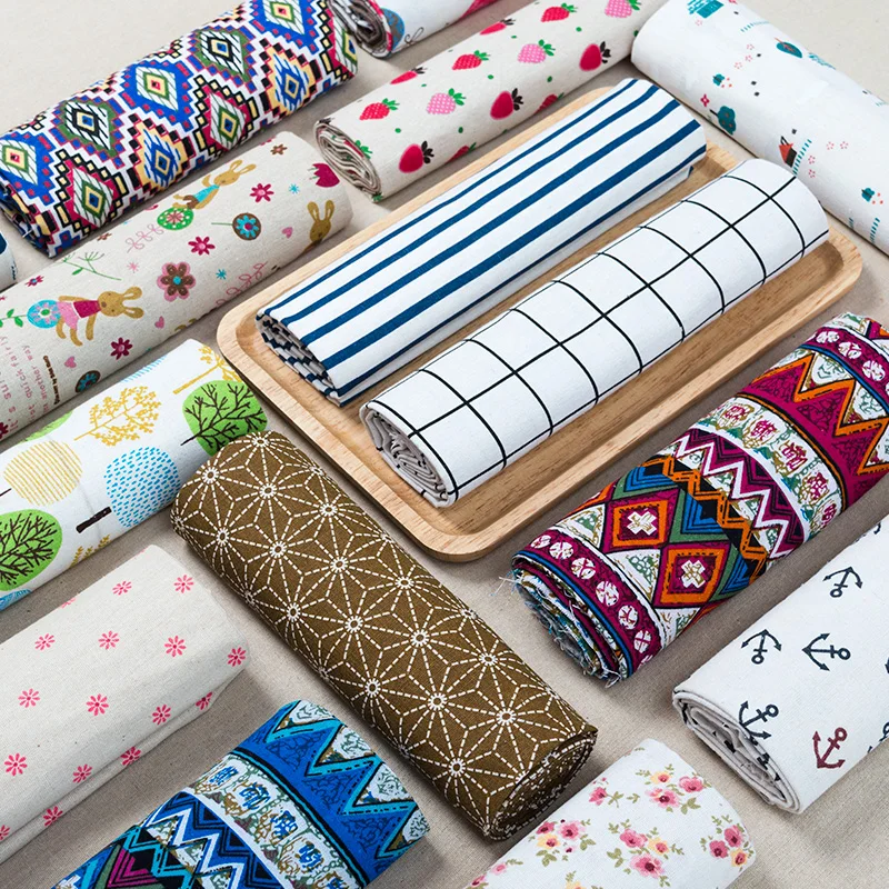 

Cotton Linen Fabric Meter Background Ins Tablecloth Hanging Plaid Sofa Curtain Cloth Patchwork Fabrics Per Meter Home Textile