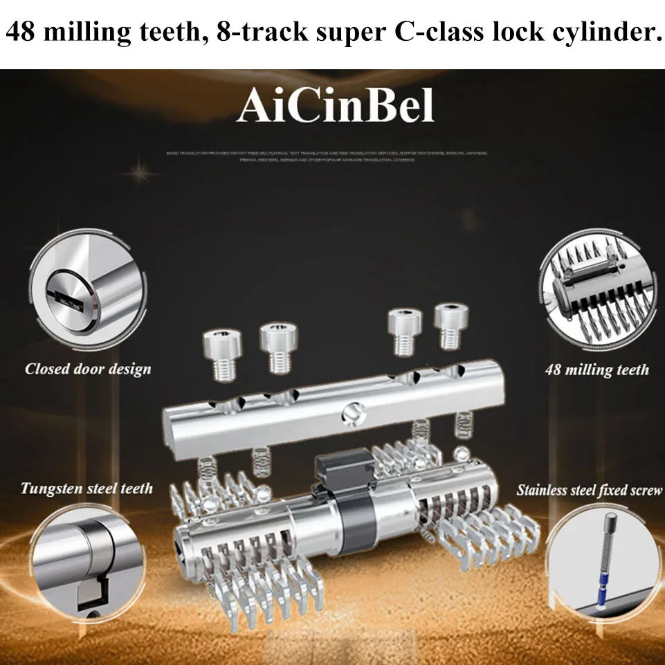 Супер C Класс Нержавеющая Сталь Анти-кражи сердцевина дверного замка