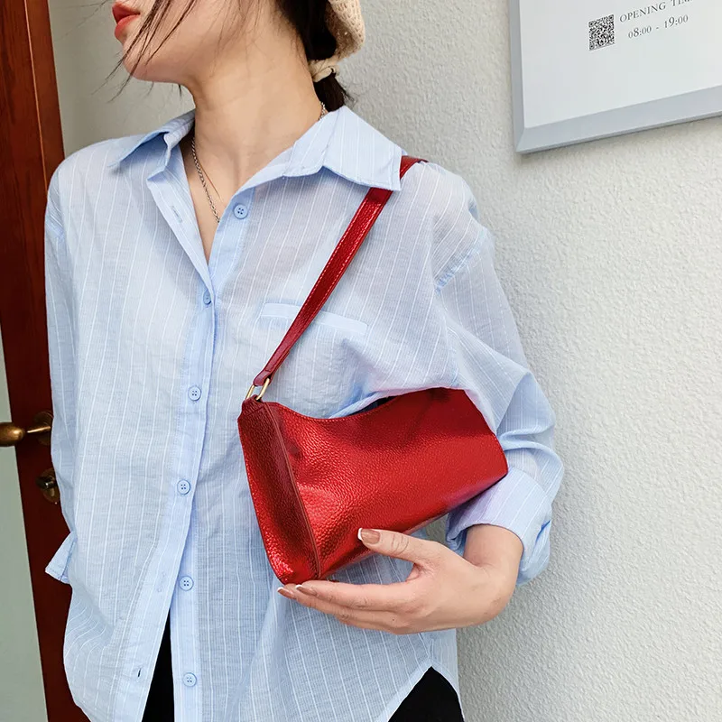 

Bright Colors Women Small Shoulder Bag Fashion Design Ladies Hobos Underarm Bag PU Leather Luxury Female Clutch Purse Handbags