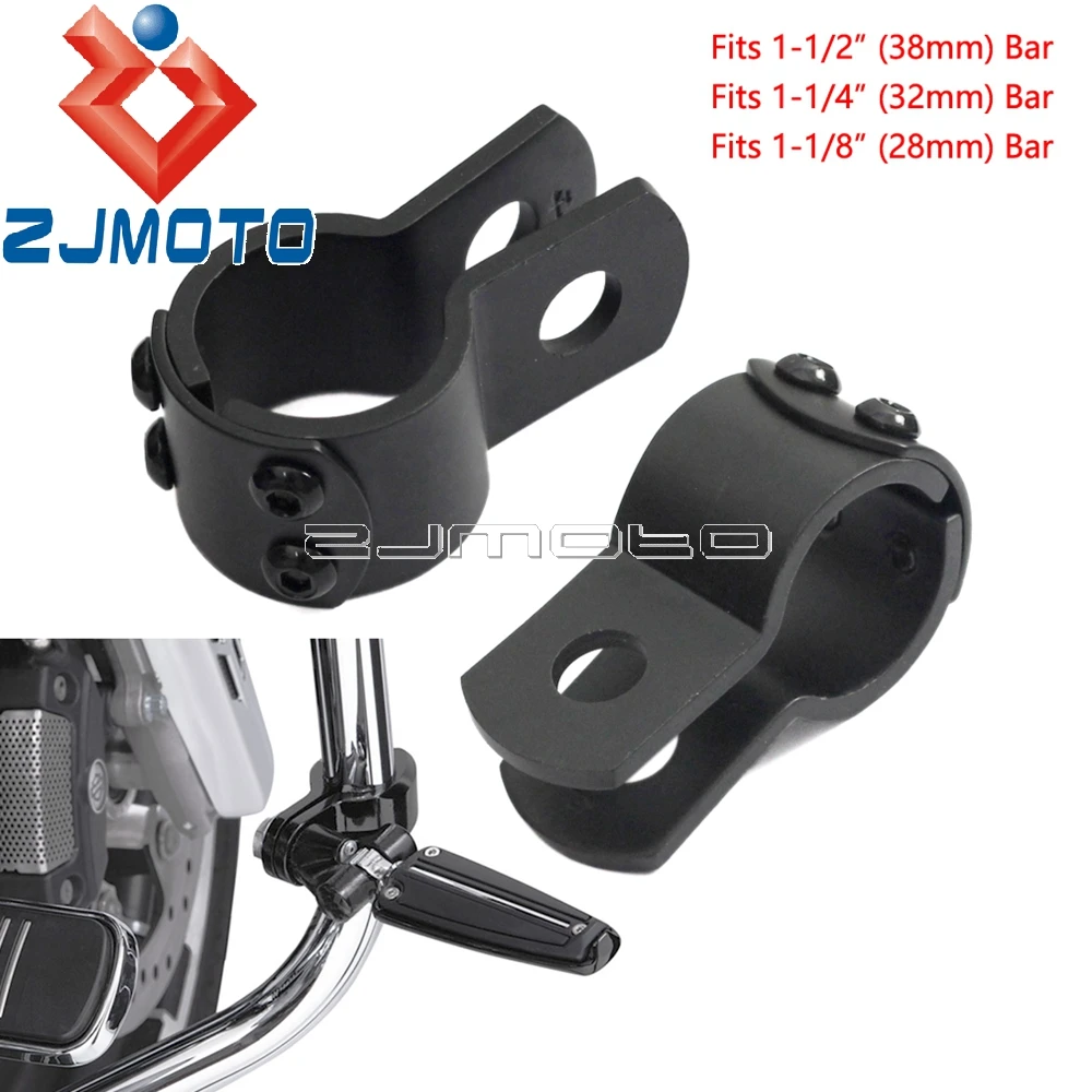 Черный мотоцикл на заказ 1-1/2 &quot1-1/4&quot 1-1/8 &quotшоссе ноги Peg крепление клевис зажимы