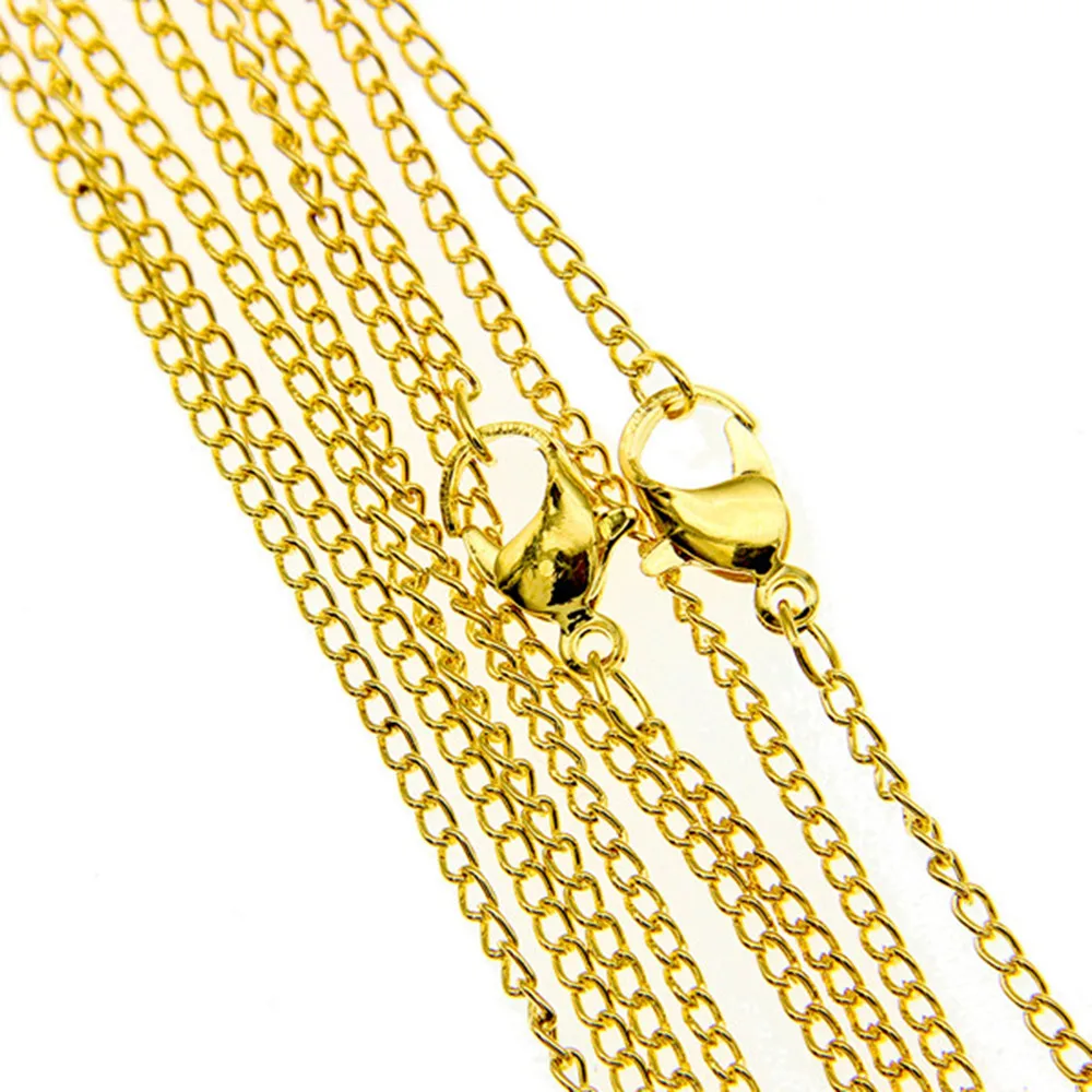 Цепочка с застежкой Посеребренная/позолоченная 50 шт./партия 22 дюйма 2