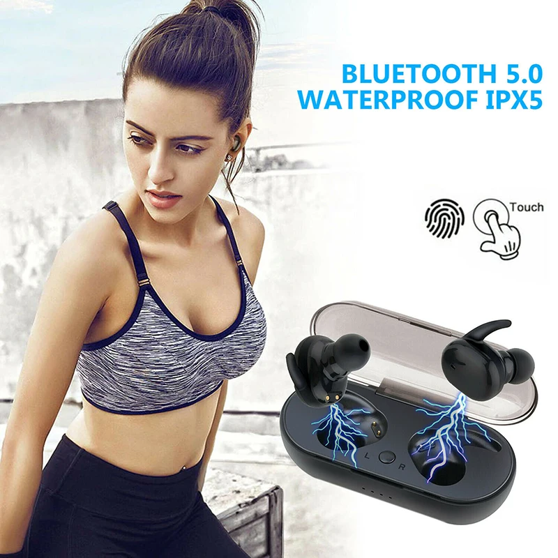 Y30 TWS Headphones Bluetooth 5.0 Wireless Earphones Fingerprint Touch Sports Earphone 3D Stereo Sound Earbud with Charging box |
