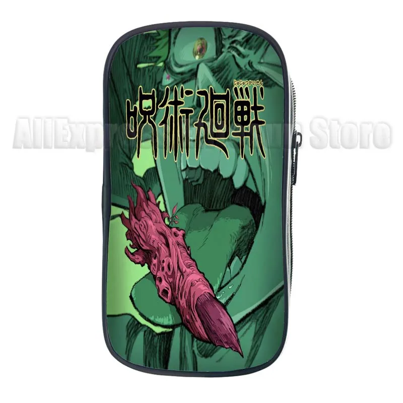 Jujutsu Kaisen-estuche de l&aacute;pices de gran capacidad para estudiantes, caja de l&aacute;pices de dibujos animados para ni&ntilde;os, bolsa de bol&iacute;grafos para ni&ntilde;o y ni&ntilde;a, bolsas de papeler&iacute;a para la escuela-2
