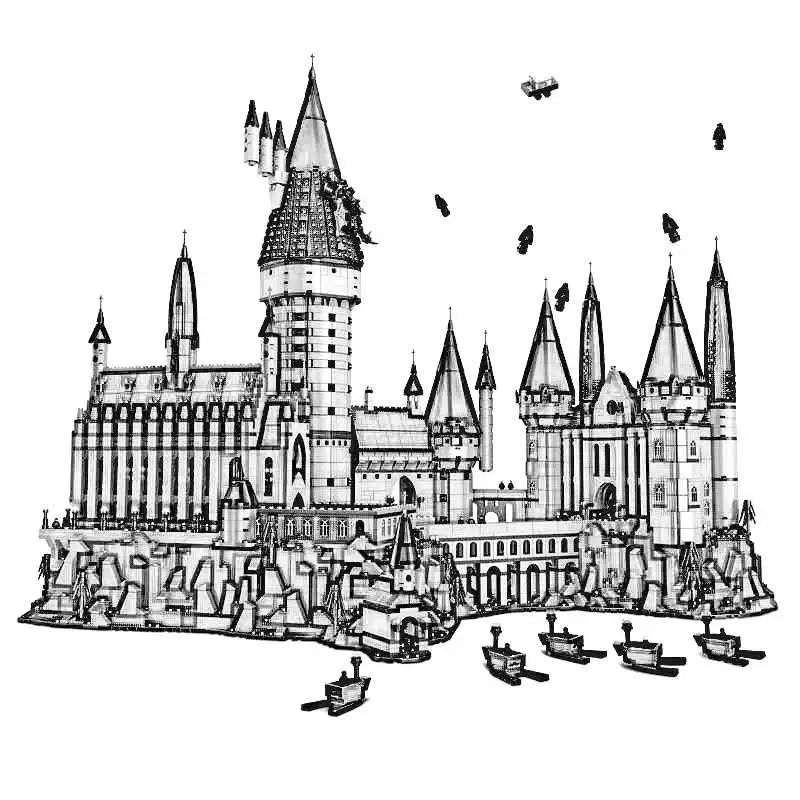 6044 шт HarryINGLYS Potter фильм волшебный замок Школьный набор строительные блоки кирпичи совместимые 71043 16060 игрушки для детей Подарки