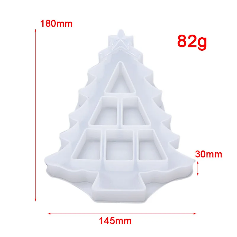 

DIY Christmas Tree Cake Pan Mold Silicone Resin Casting Mold Decor Storage Box