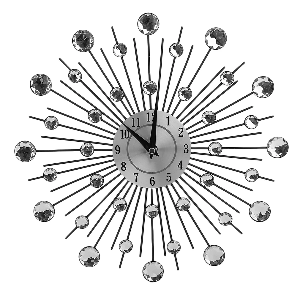 Современный дизайн 33 см ручной работы из бисера Настенные часы кварцевый