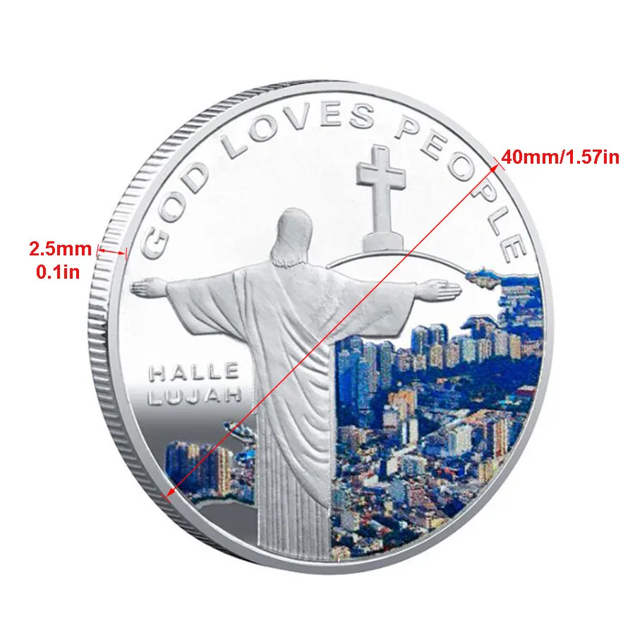 Монета-ректор с Христом религия Иисусом Христа памятная монета сувенир миф