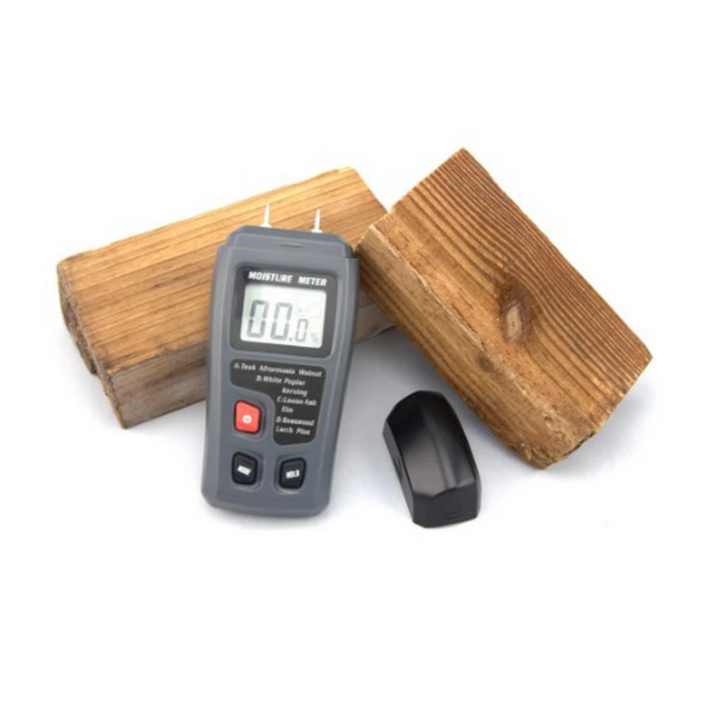 

Digital Wood Moisture Meter Two Pins Wood Hygrometer Moisture Tester Timber Damp Detector LCD Display Humidity Tester Hygrometer