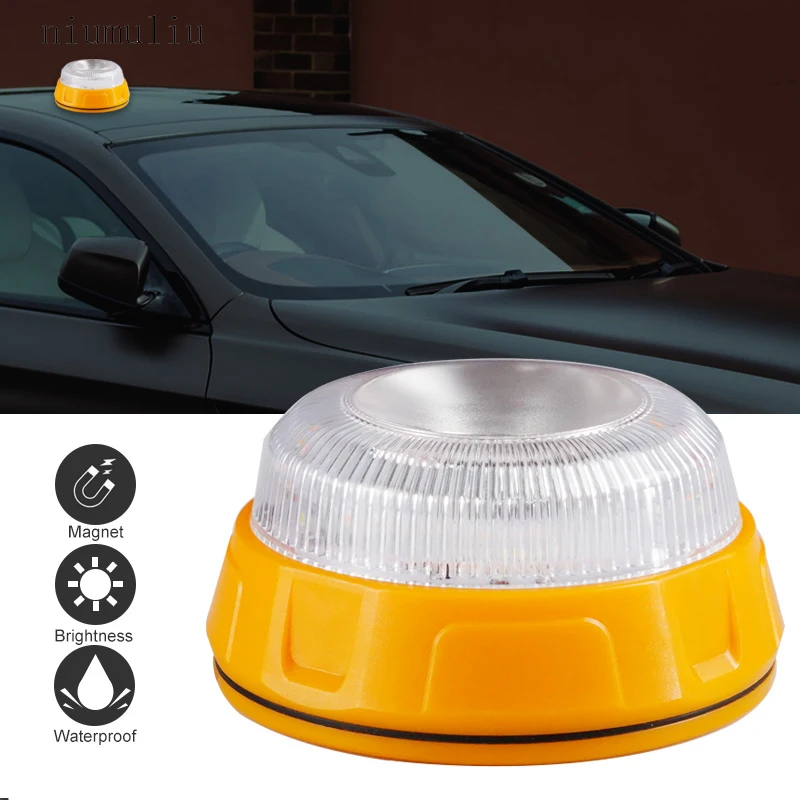 Светодиодный аварийный стробоскоп D2, предупреждающий фонарь безопасности, магнитный дорожный фонарь для автомобиля, внешний фонарь для ке...