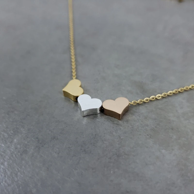 Великолепная сказка крошечные Трехместный Сердце Цепочки и ожерелья три сестры