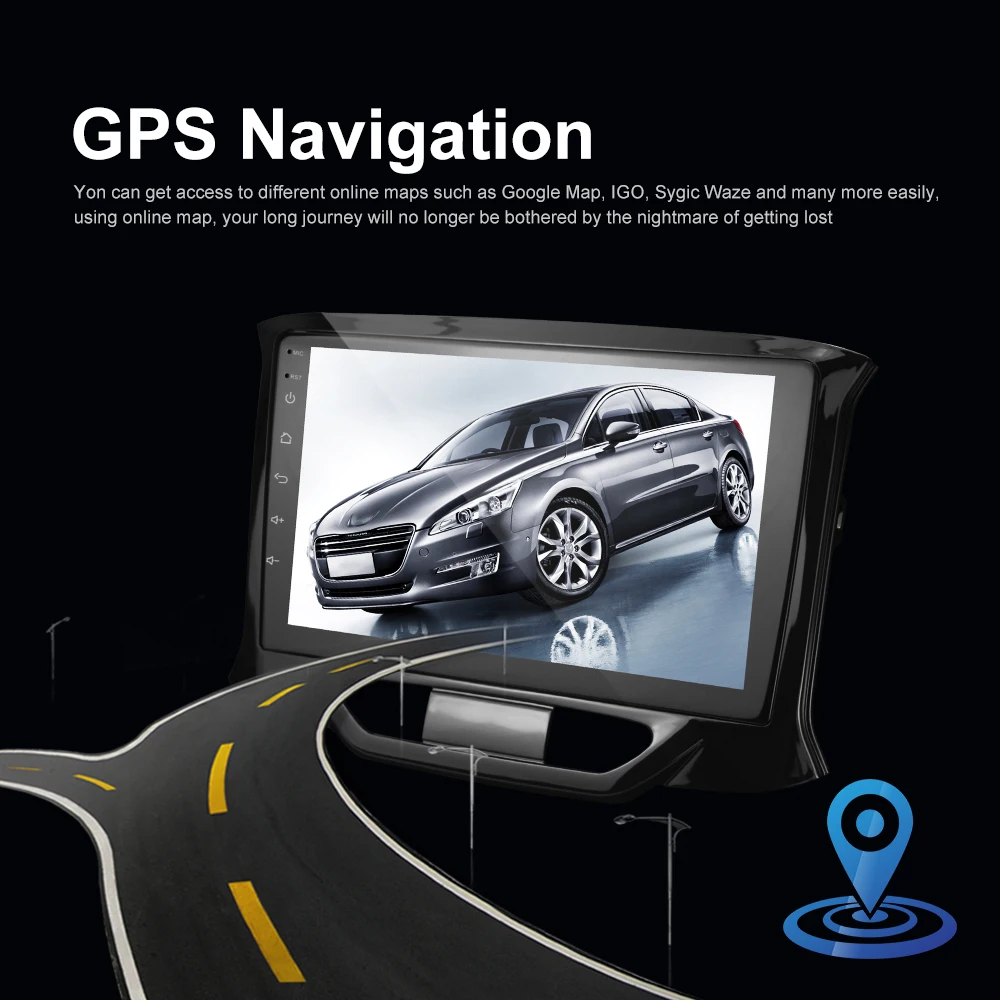 Автомагнитола Podofo 2din Android с раздельным экраном GPS для Лада и Кросса 2015-2019 без dvd