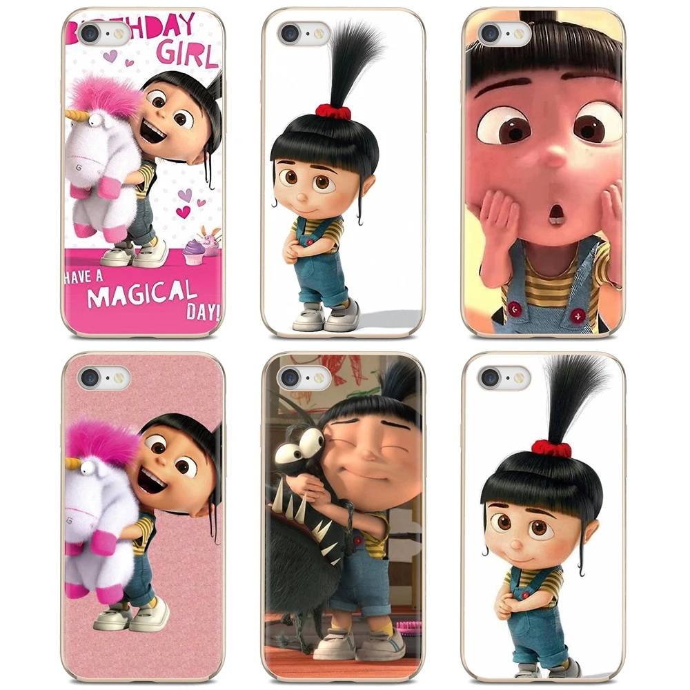 Мягкий чехол для iPhone 11 Pro 4 4S 5 5S SE 5C 6 6S 7 8X10 XR XS Plus Max iPod Touch единорог Агнесс Гадкий я