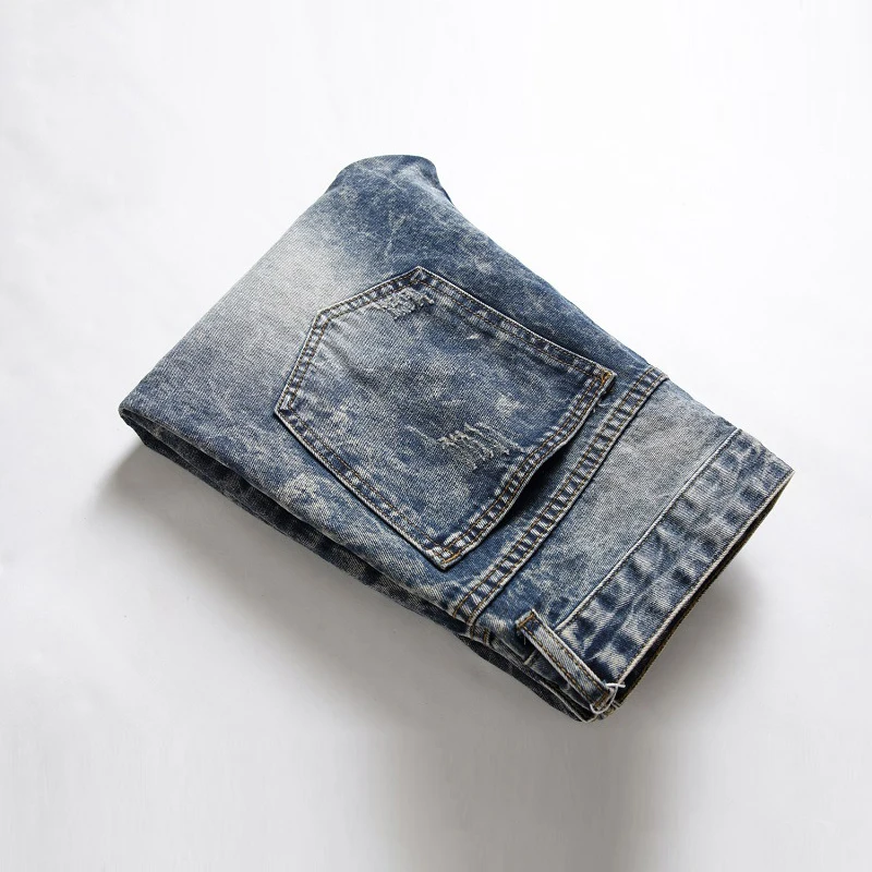 

2021 Hot New Men's Foreign Trade Nostalgic Men's Casual Multicolor Jeans